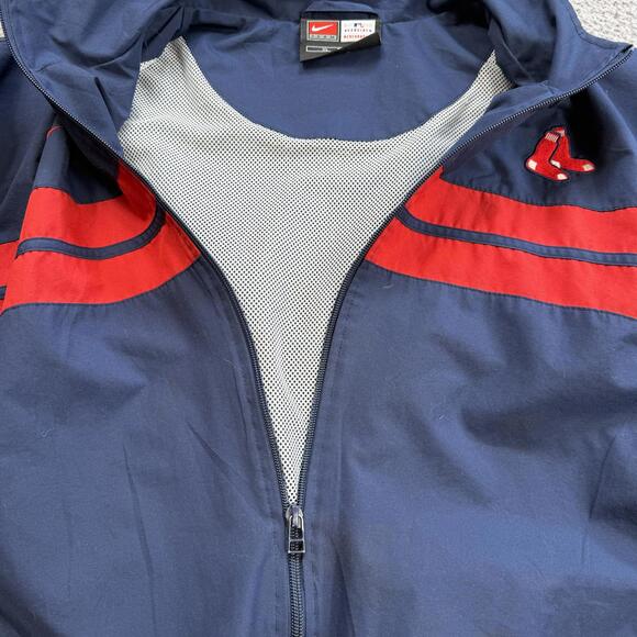 Vintage Y2K Nike Team Boston Red Sox Windbreaker Jacket Men XL Navy MLB Full Zip - Picture 5 of 12